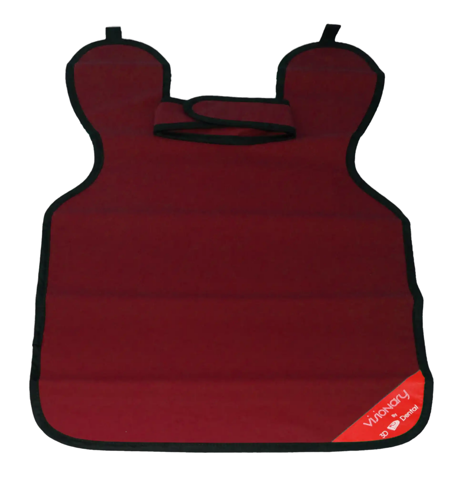 3D - Lead Apron Adult w/ Collar Dark Red
