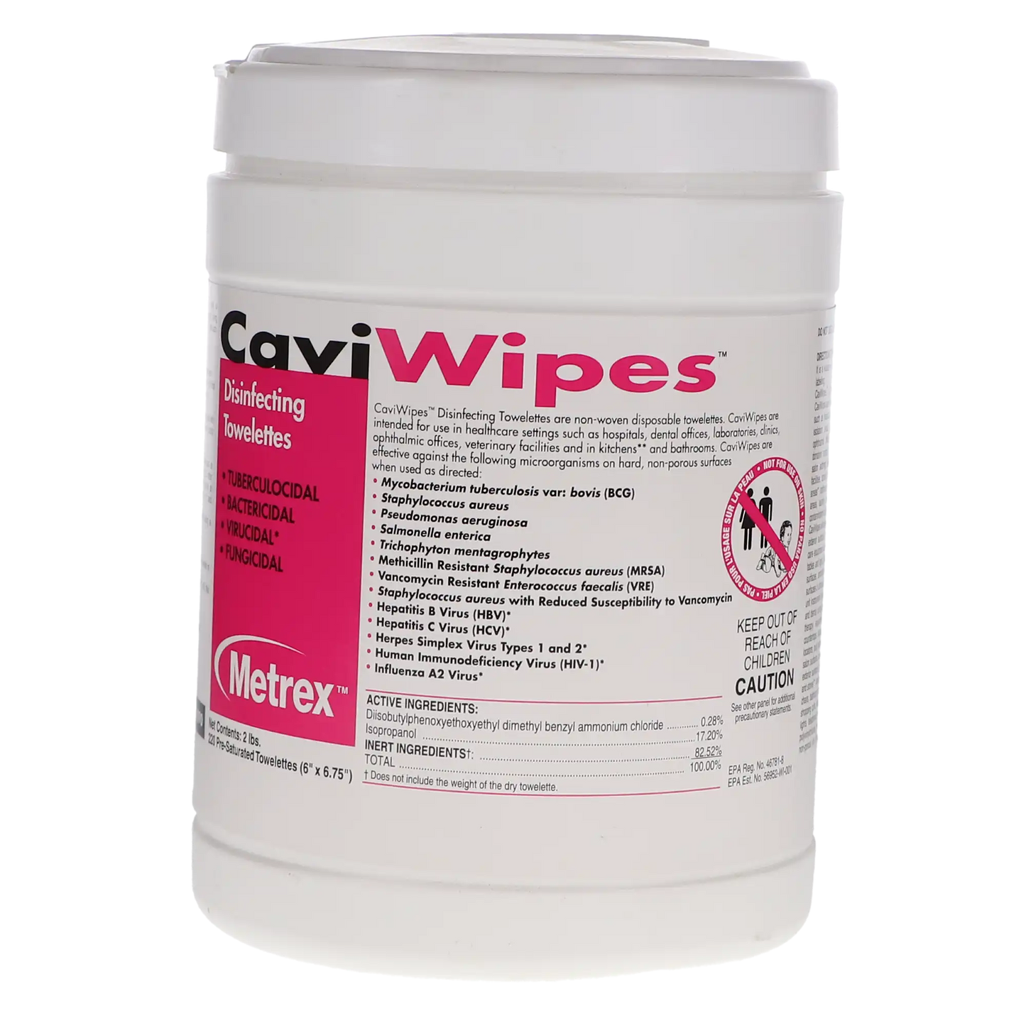 CaviWipes Towelettes Disinfect Large 220/Cn Value Pack - (Loose)