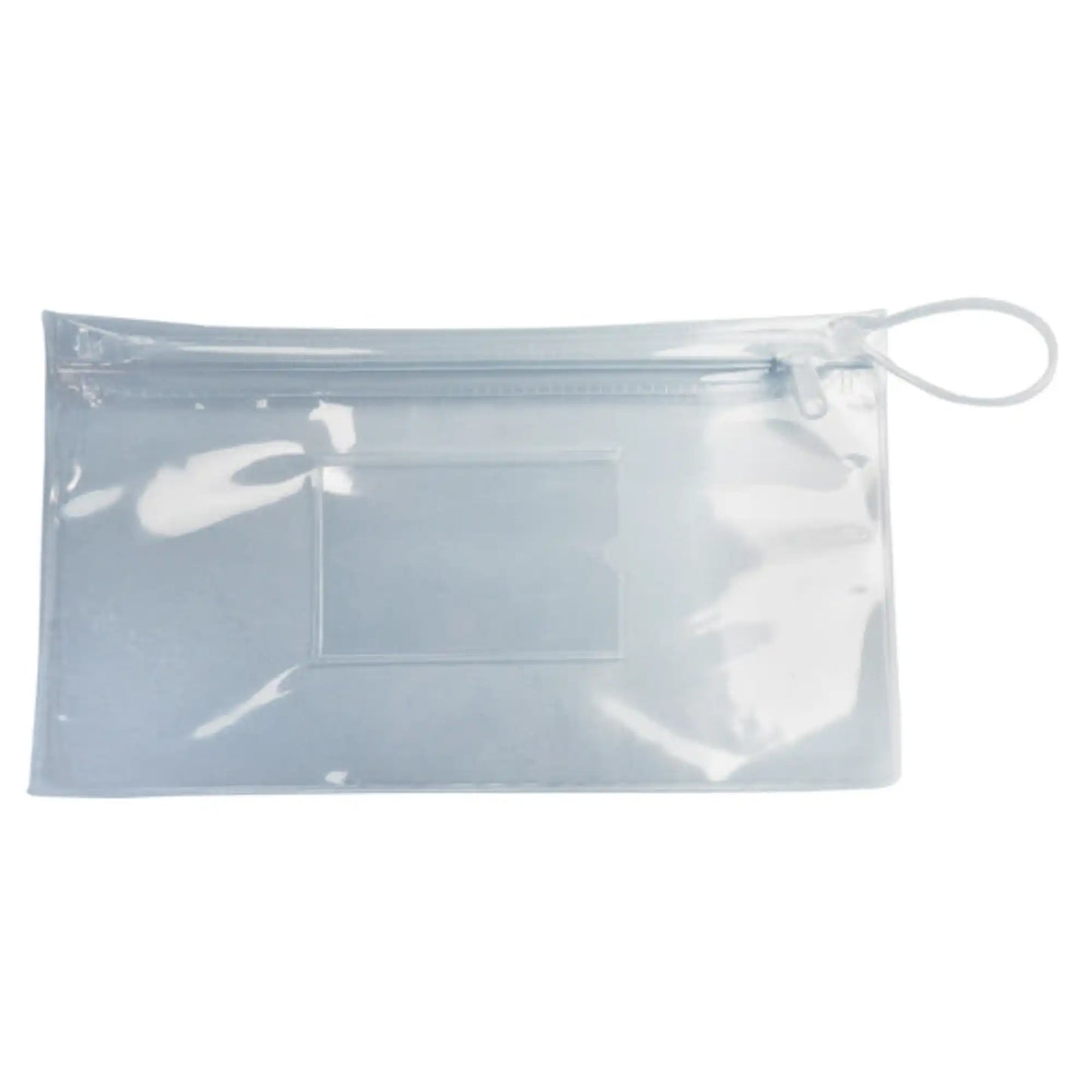 Oraline - Clear Deluxe Dental Bag, 100/Pk. Zippered Bag with Pocket. Clear Vinyl