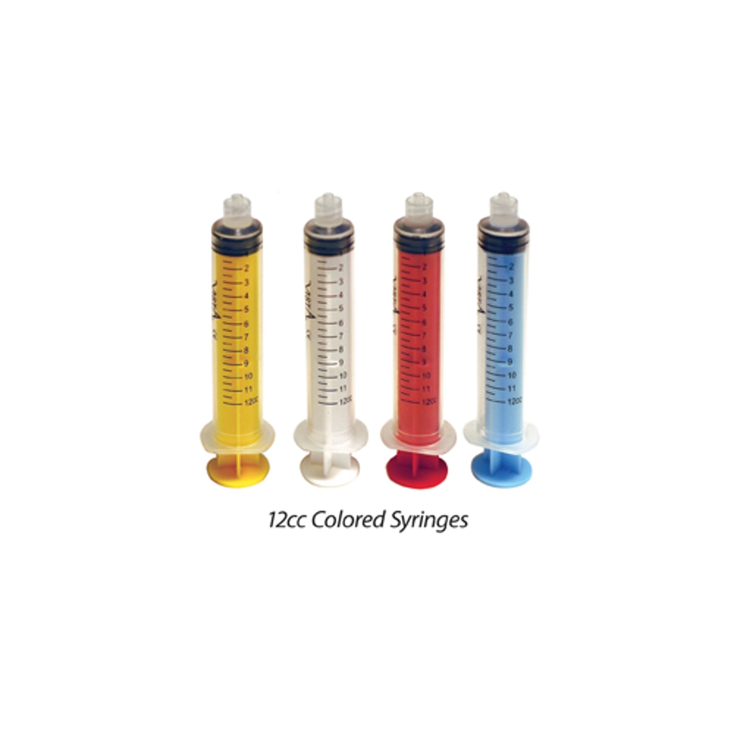 Vista - Colored Luer Lock Syringes 12cc White