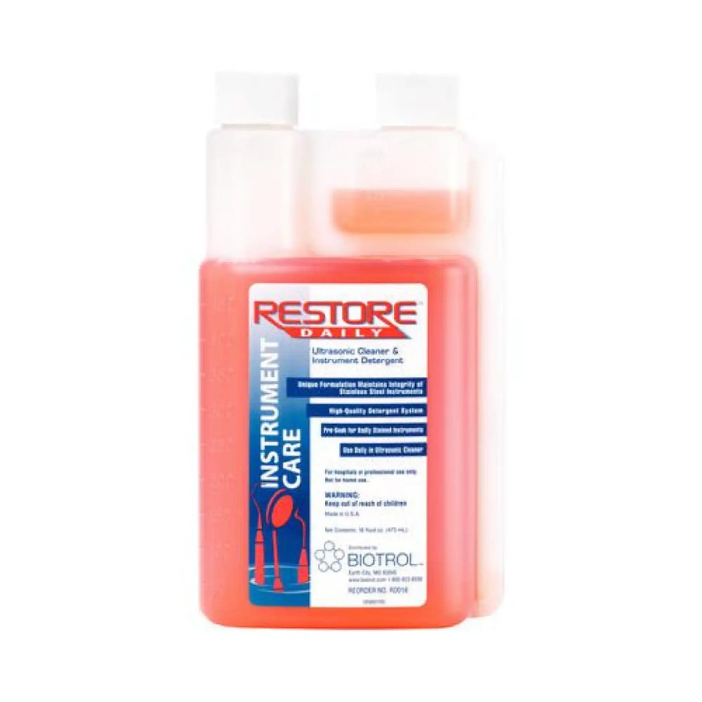 Restore Daily Concentrated Liquid Detergent 16 oz. Bottle. Ultrasonic Cleaner **Discontinued