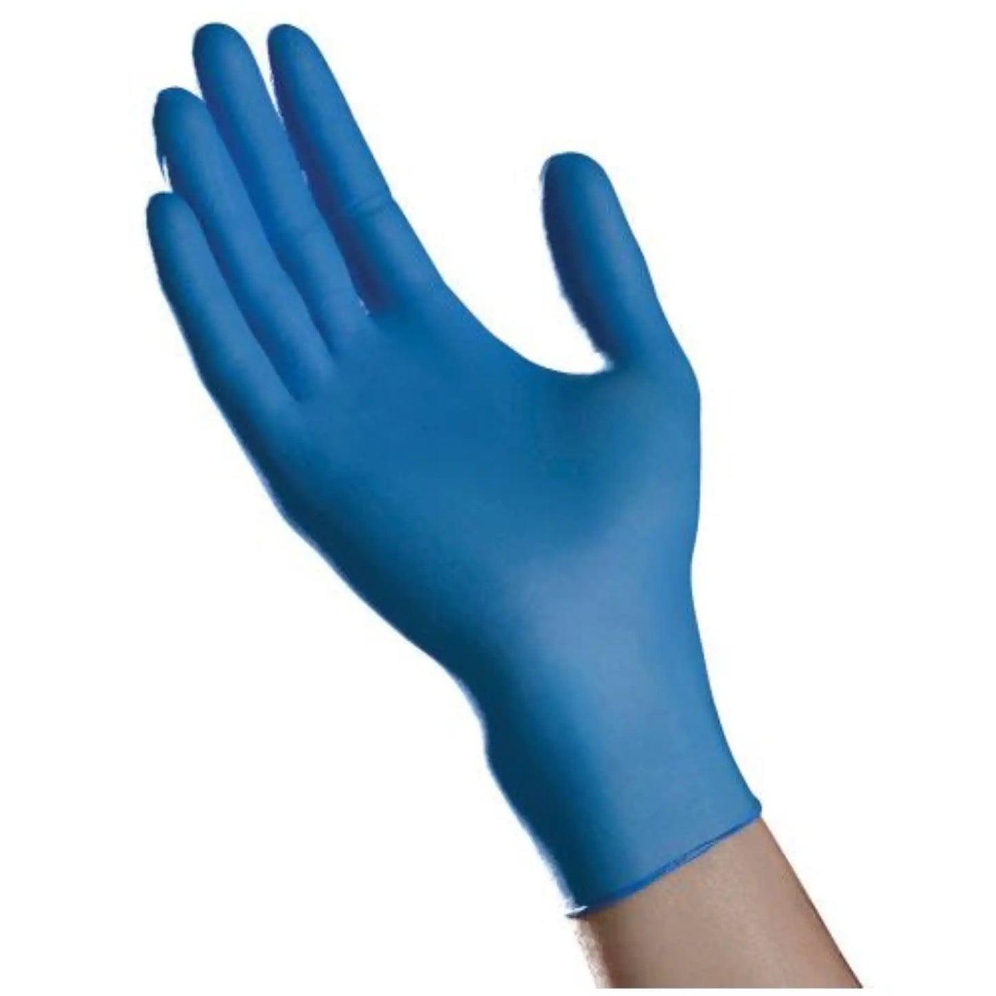 Defend - Nitrile Gloves: MEDIUM (7-1/2) 100/Bx. Textured, Powder-Free, Blue