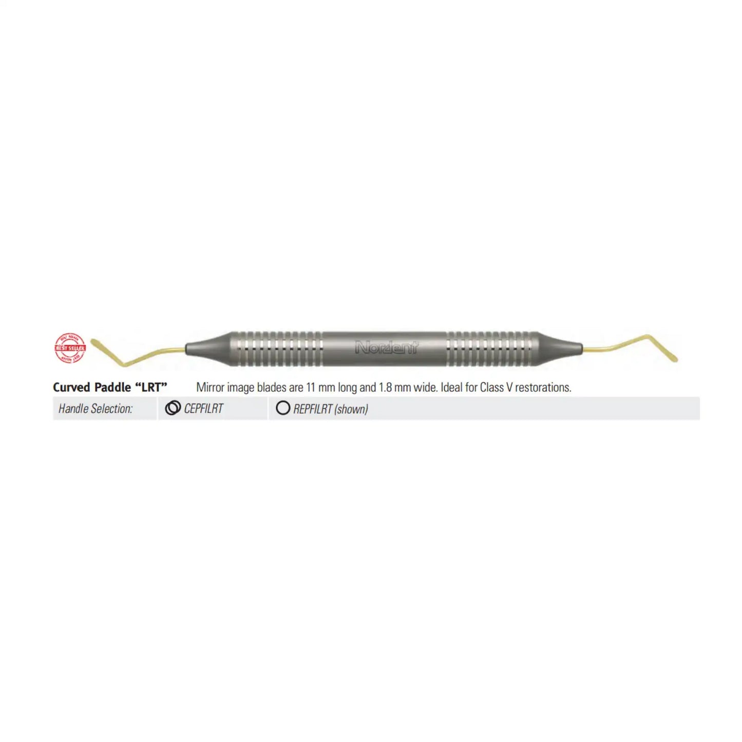 Nordent - LRT Curved/Flexible Blades, Double End Titanium Nitride Composite