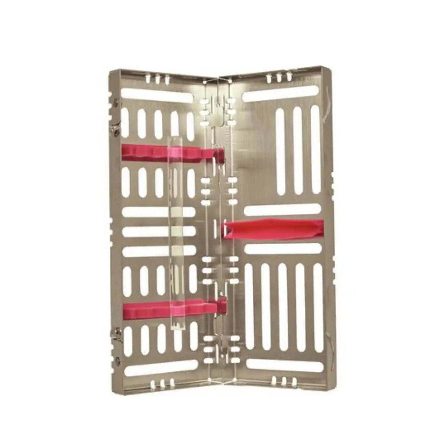 Nordent - Sterilization Cassette, Stainless Steel, Easy-open, Side Spring Latches