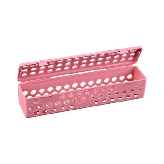 Plasdent - Instrument Steri Container - Neon Pink, 8" x 1-3/4" x 1-3/4"