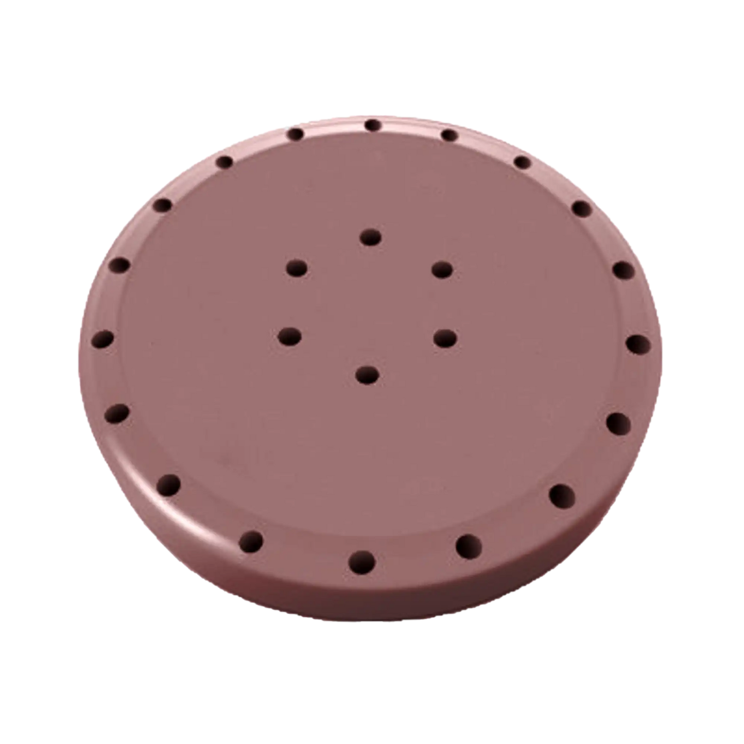 Plasdent - Large Round Bur Block - Mauve, Magnetic, 28 Burs Capacity, Diameter 2