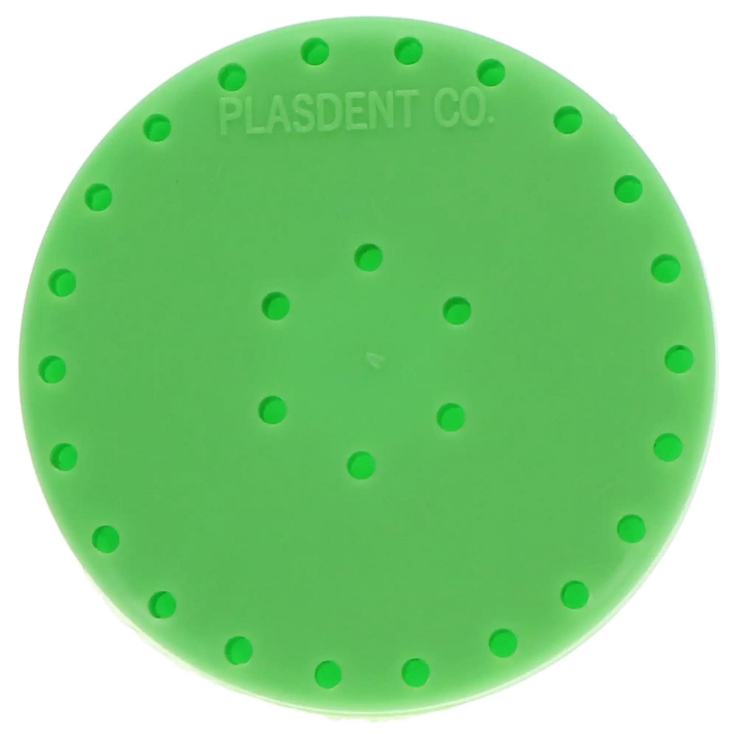 Plasdent - Large Round Bur Block - Neon Green, Magnetic, 28 Burs Capacity
