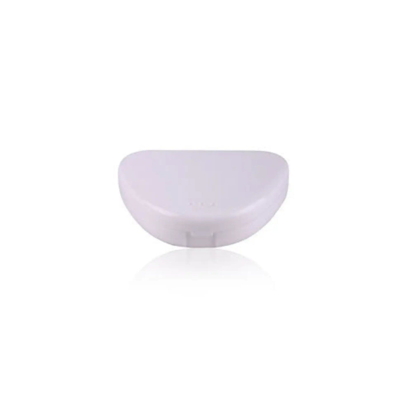 Plasdent - Mini Retainer Box - White, Plastic with Hinged Lid, 3"W x 2-1/2"L x