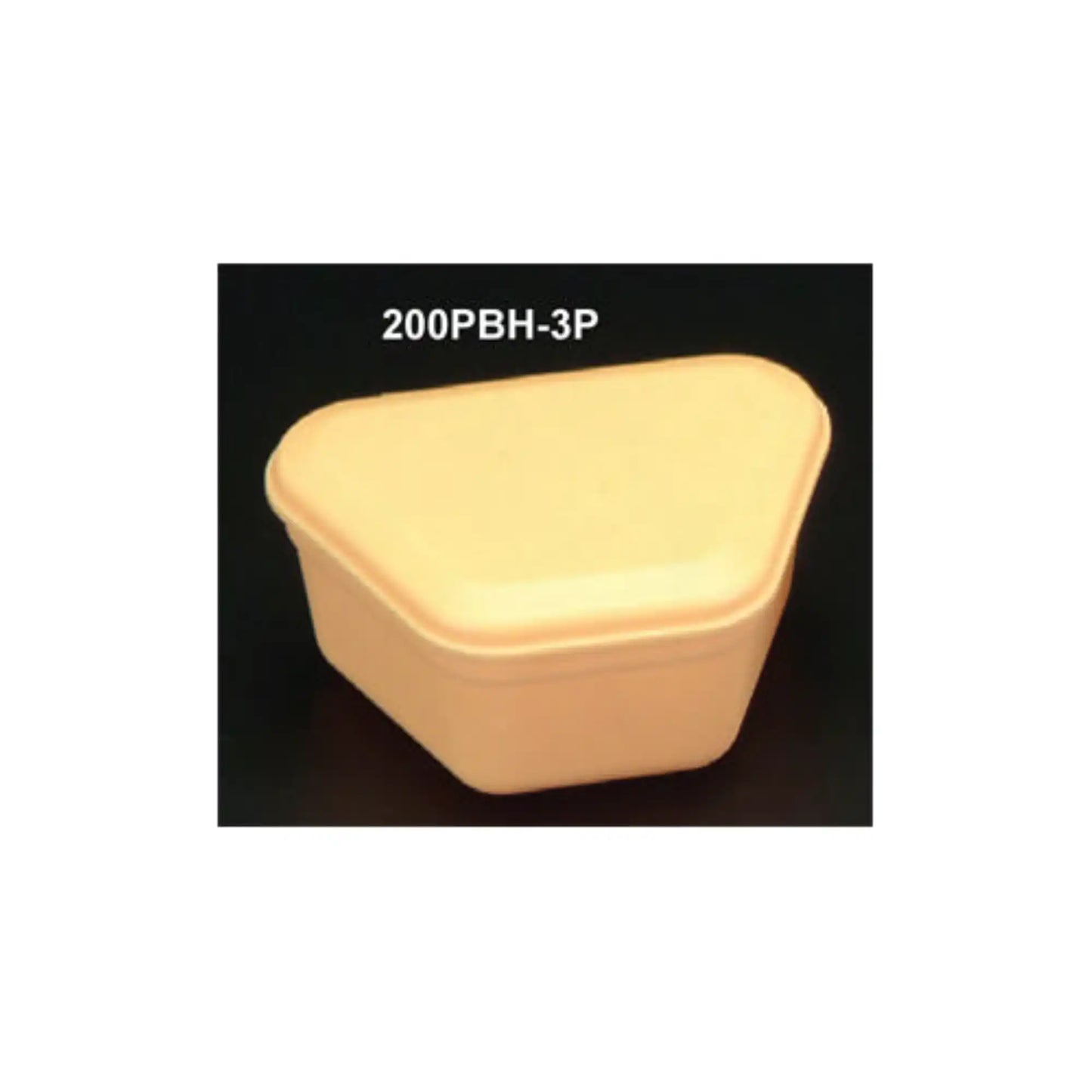 Plasdent - ProBath Denture Boxes, Color: Yellow Eclipse, Heavy Gauge, Soft Plastic, 2"