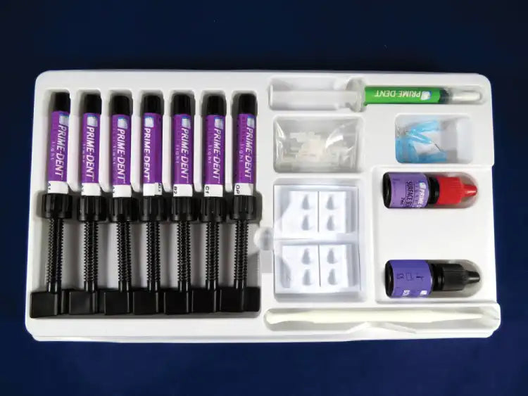 Prime-Dent - Hybrid Composite 4 Syringe Kit. VLC (Visible Light Cure)