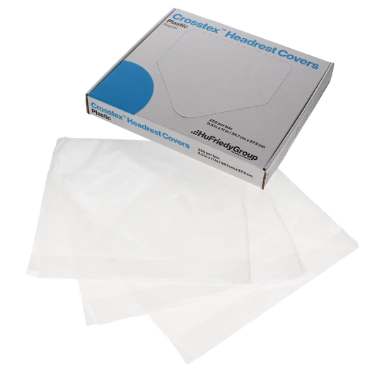 Crosstex - Headrest Cover Plastic 9.5x11 Clear 250/Box