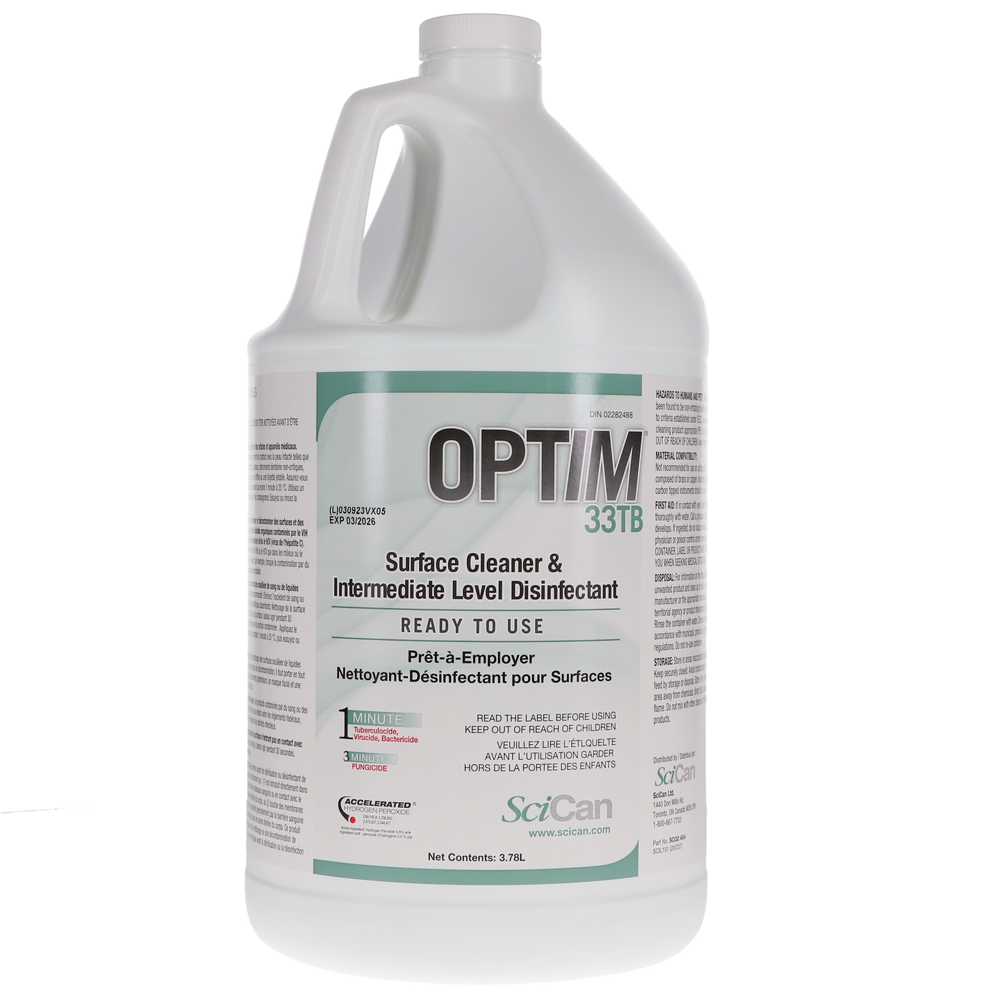 Optim 33 TB Disinfectant Gallon x 4/Cs