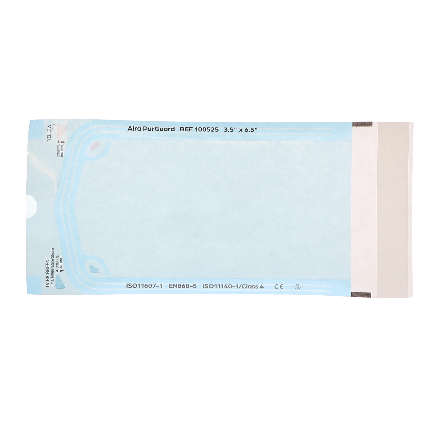 HSB - 3.50"?x?6.5" - Paper/Blue Film Self-Sealing Sterilization Pouch 200/Bx