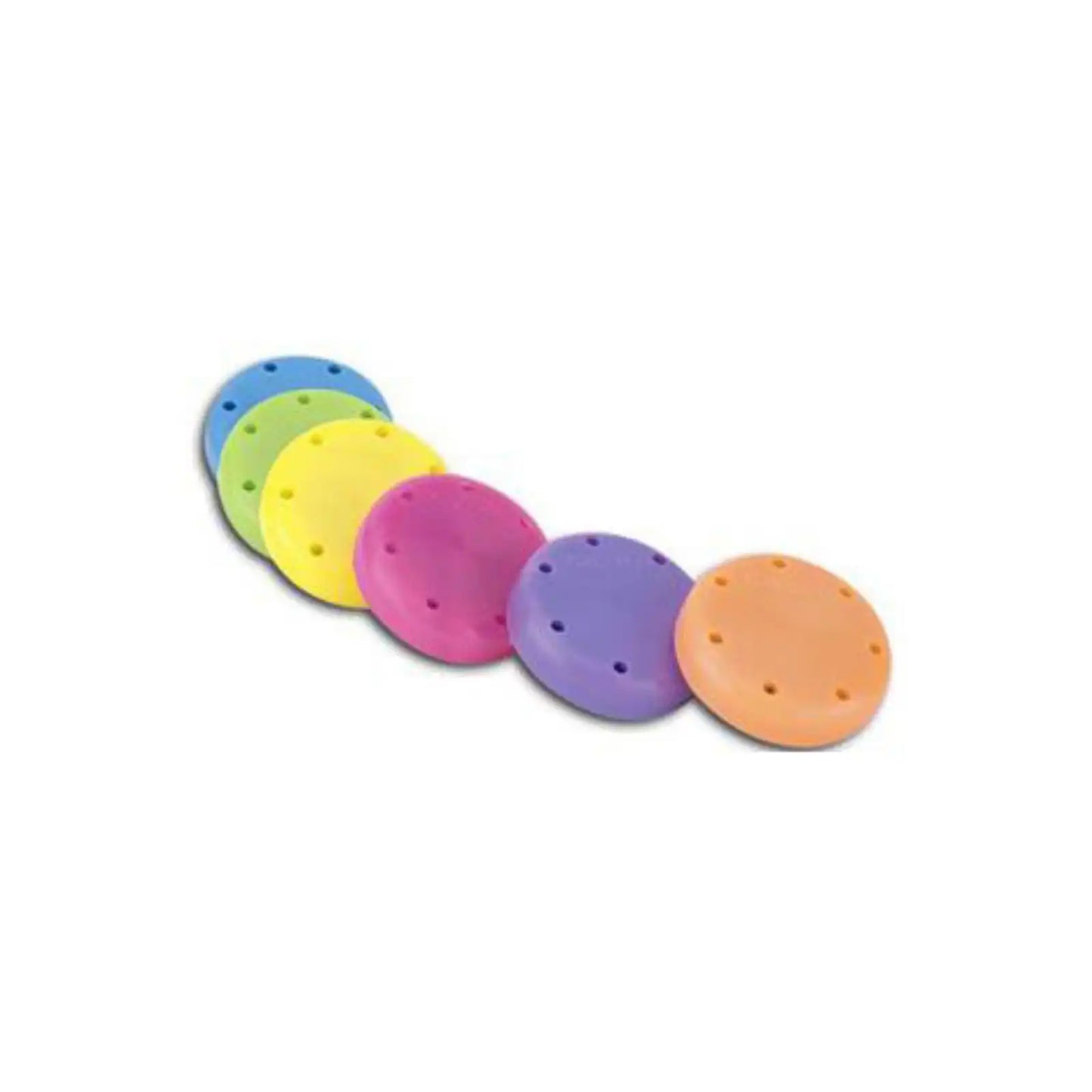 Silicone Magnetic Bur Block 7-Hole Small Round Neon-Purple