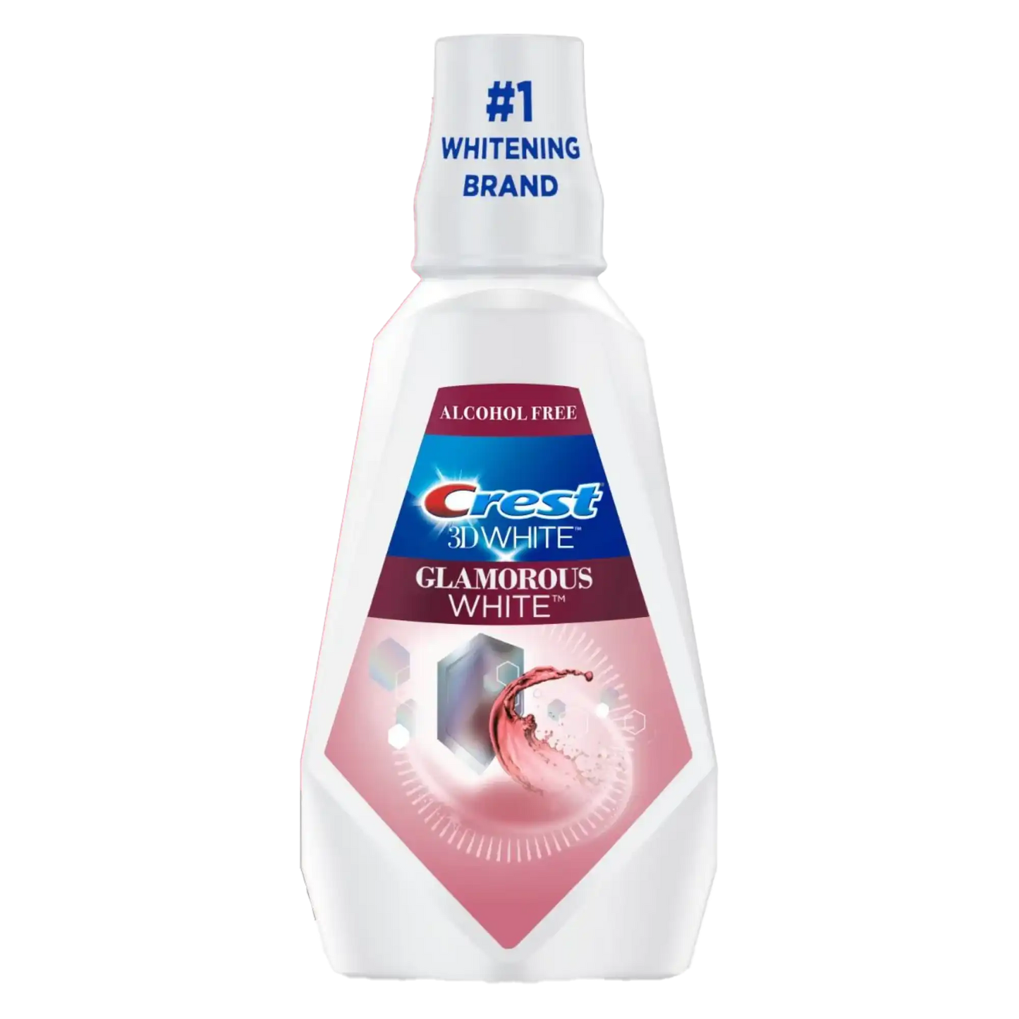 P&G - Crest 3D White Glamorous White Mouthwash, 946mL (32 fl. oz.), Fresh Mint flavor, 4/cs (Old #s 80338919, 80342119, 80293578)
