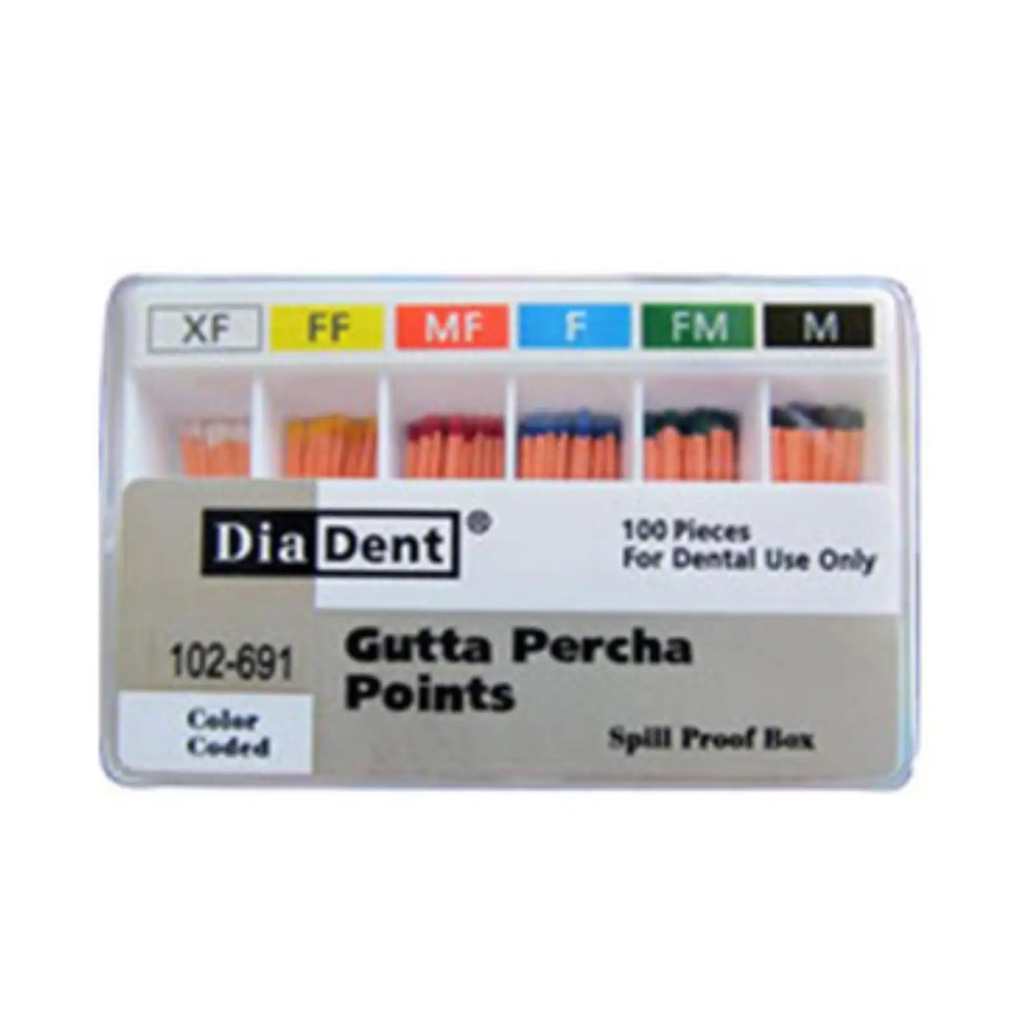 Color-Coded Gutta Percha Spillproof #XL 120/Box
