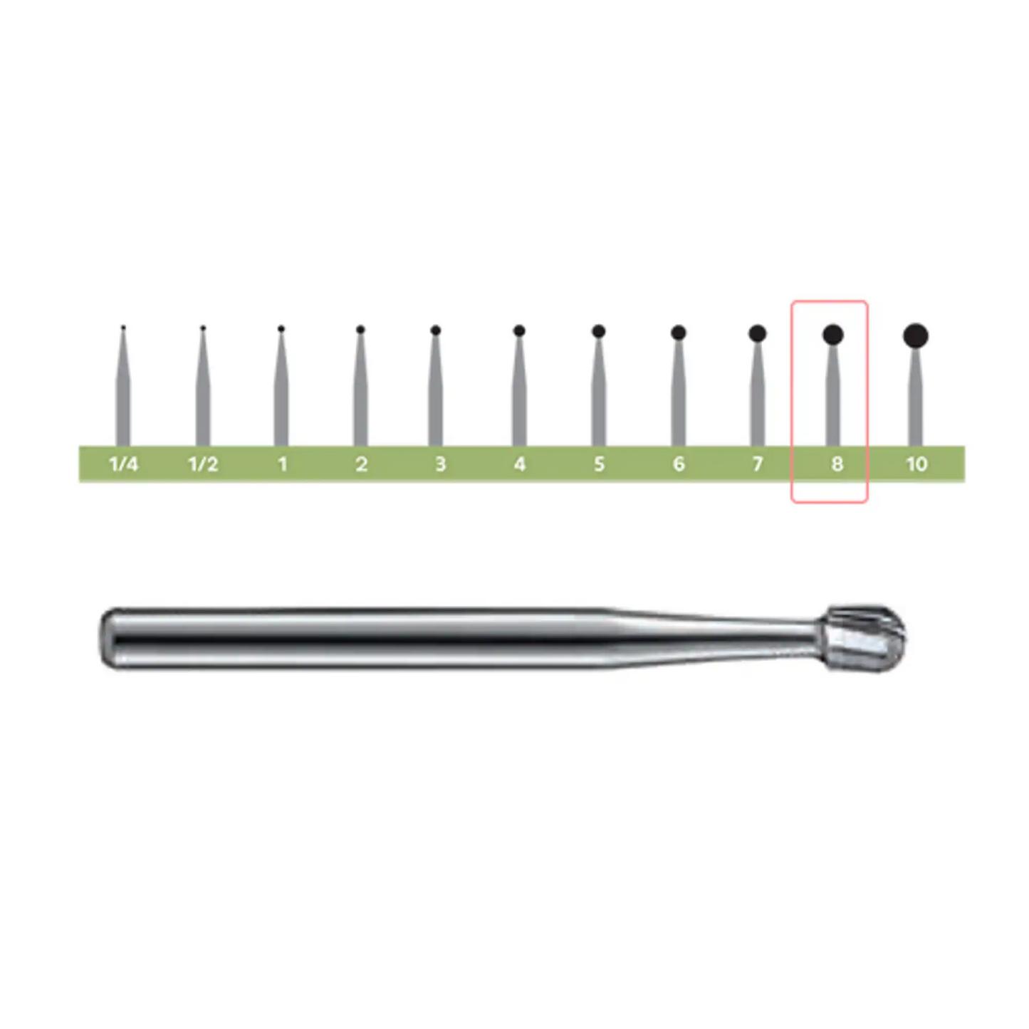 Axis - Carbide Bur Surgical FG8 100/Pk