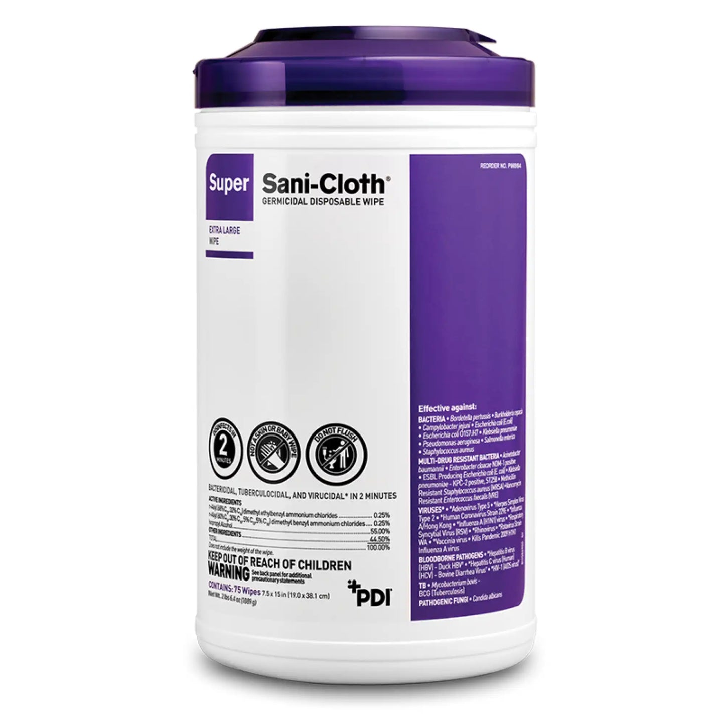 PDI - Super Sani-Cloth Germicidal Wipes X-Large 75/Can