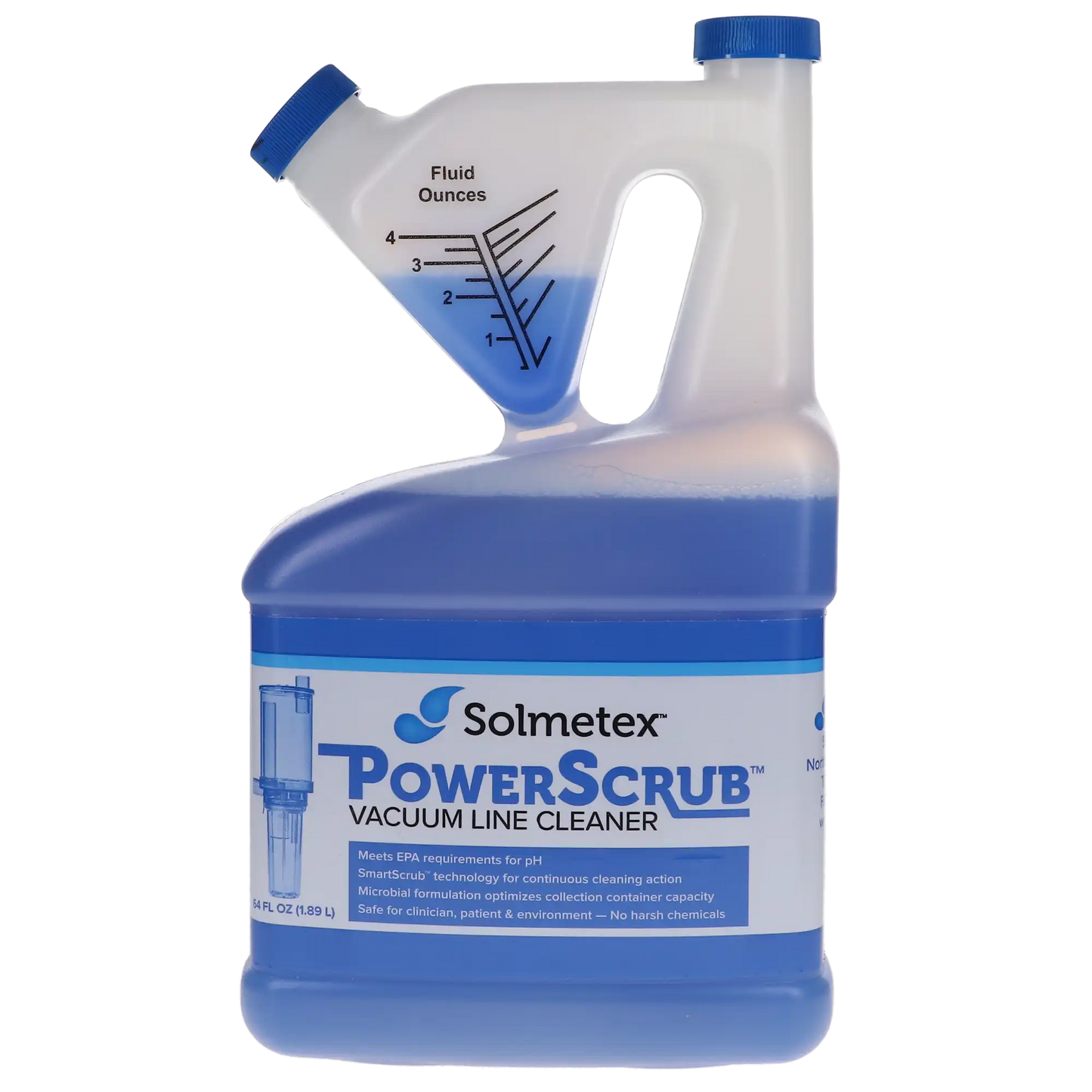 Solmetex - PowerScrub Vacuum Line Cleaner Case Kit 64oz (case of 4)