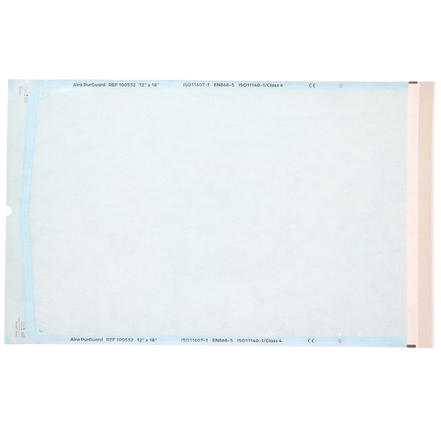 HSB - 12"?x?18" - Paper/Blue Film Self-Sealing Sterilization Pouch 200/Bx