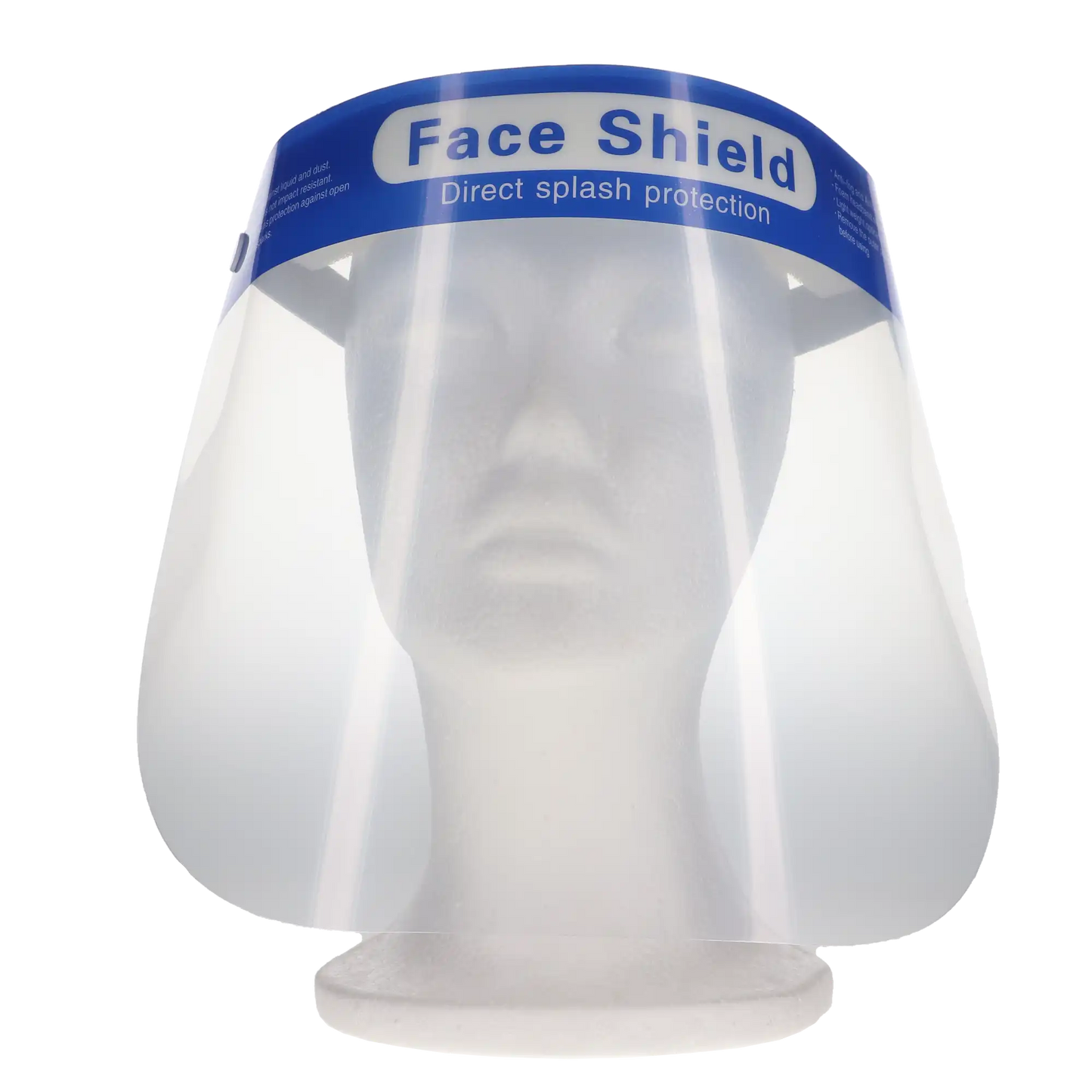 HSB - Disposable Face Shield , 32cm x 22cm, Blue form. Anti-fog on both sides.