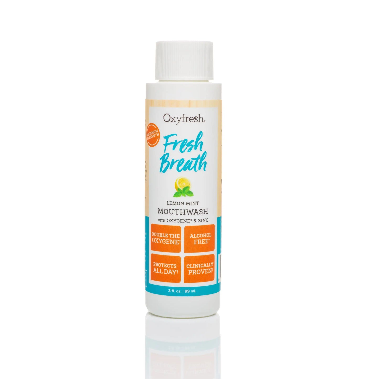 Oxyfresh - Fresh Breath Lemon Mint Mouthwash, 3 oz.