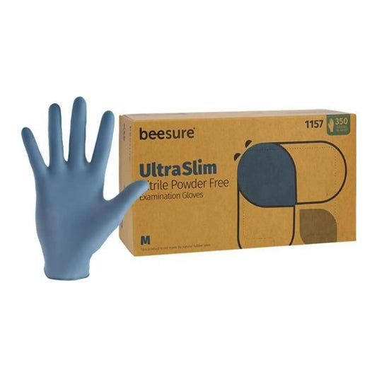 Cranberry - BeeSure UltraSlim Nitrile Gloves 350/Box Medium