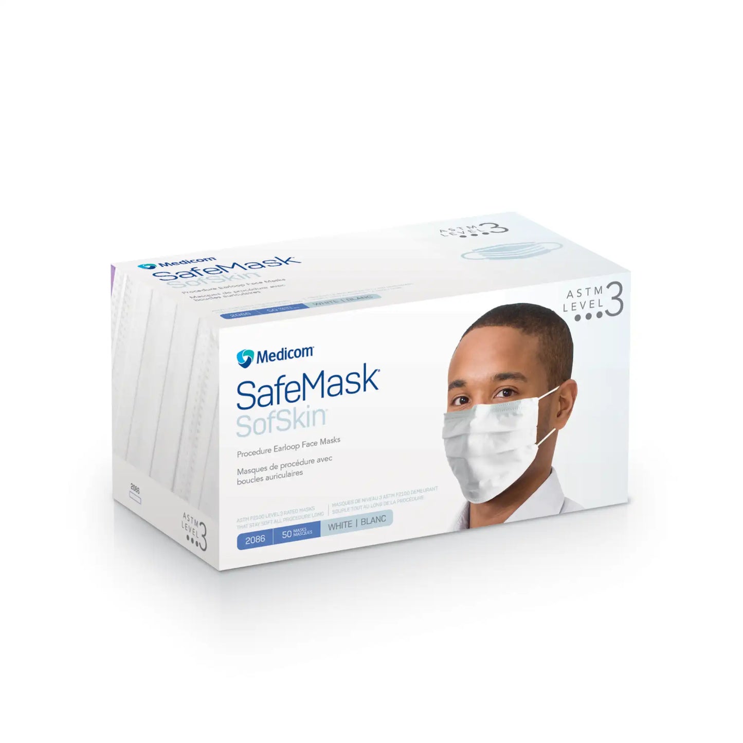 Medicom - SafeMask SofSkin Level-3 Masks 50/Bx White