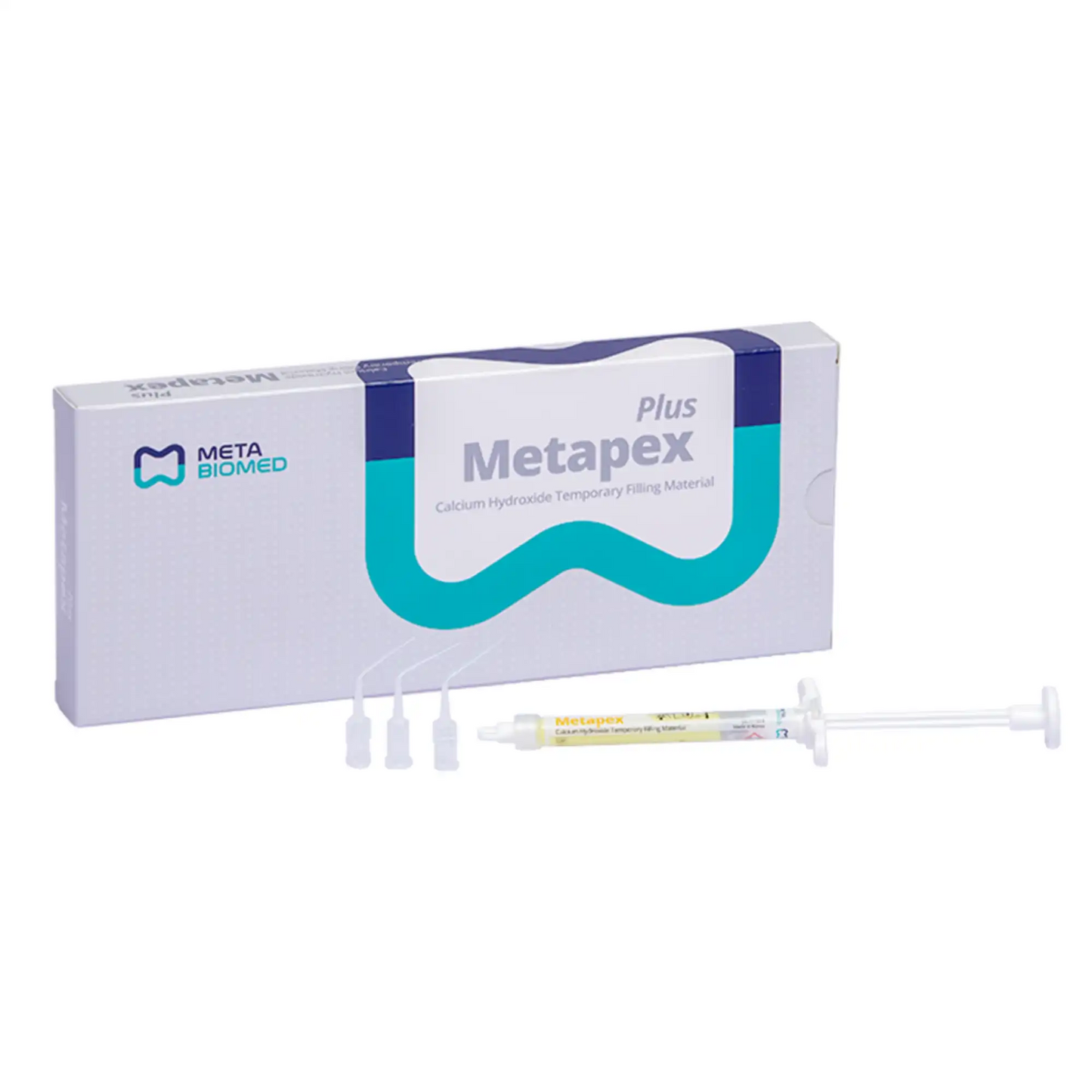 Meta Biomed - Metapex Plus Calcium Hydroxide Temporary Filling Material With Iodoform 1X 2.2G syrs & 20 Tips
