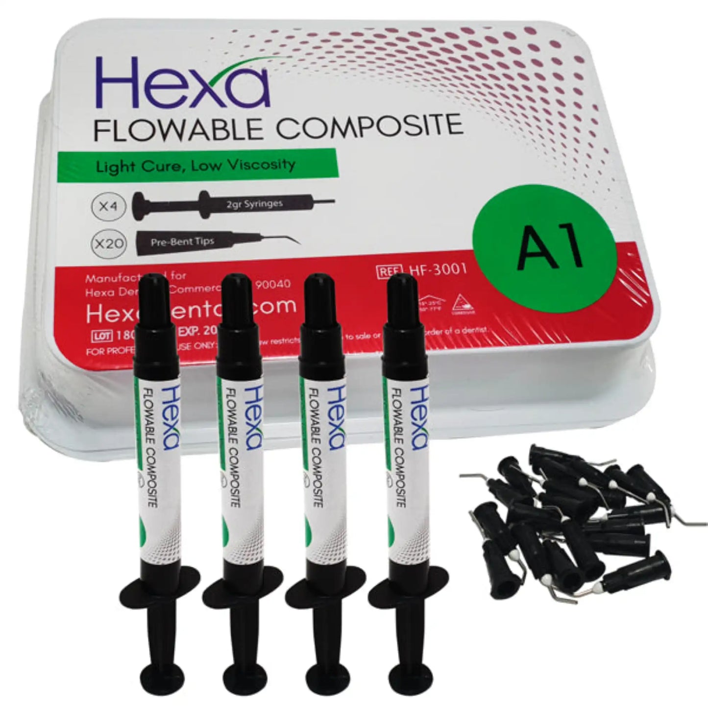 Hygedent - Flowable Composite, Kit 4 Syringes, A1, HF-3001