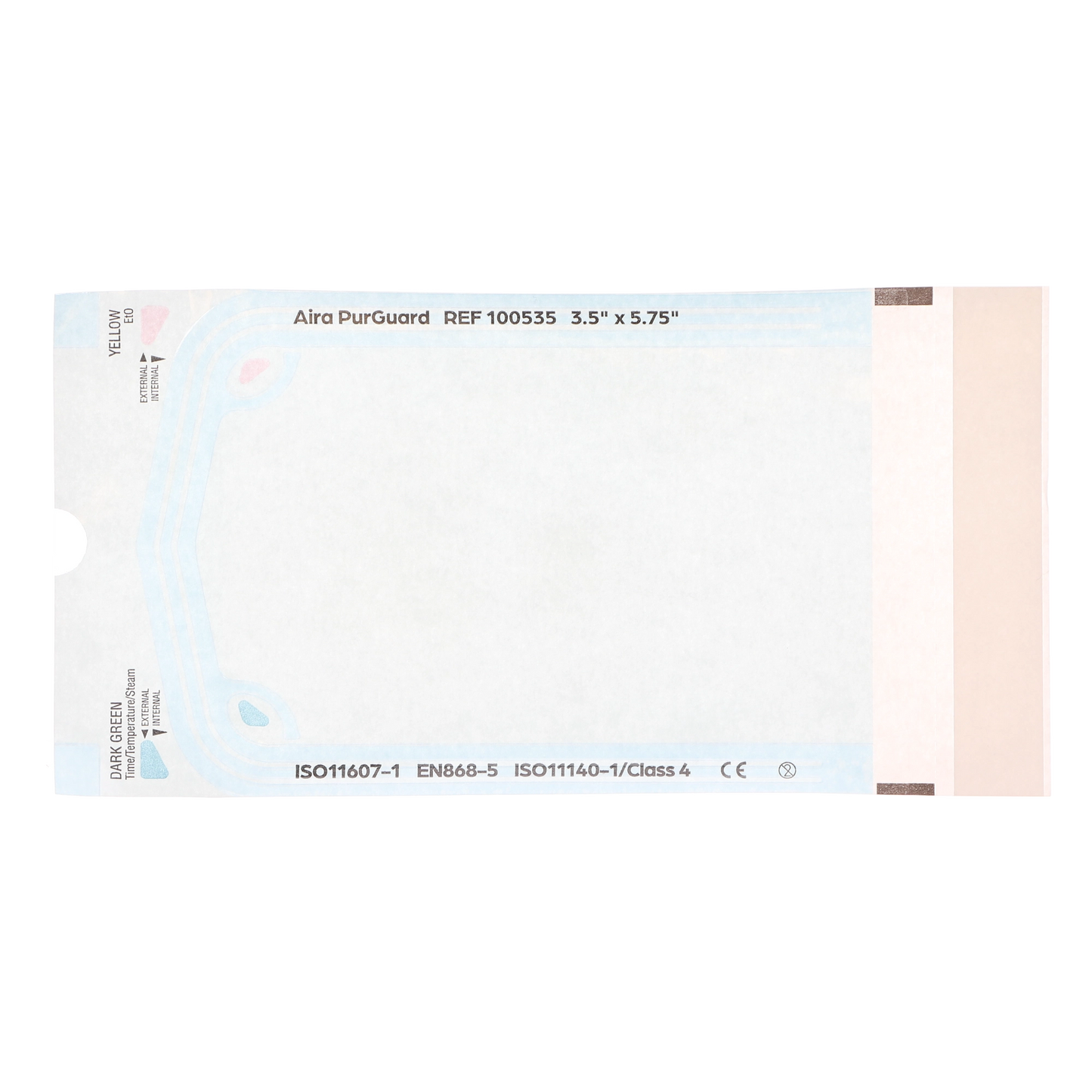 HSB - 3.50" x 5.75" - Paper/Blue Film Self-Sealing Sterilization Pouch 200/Bx (equiv 88035)