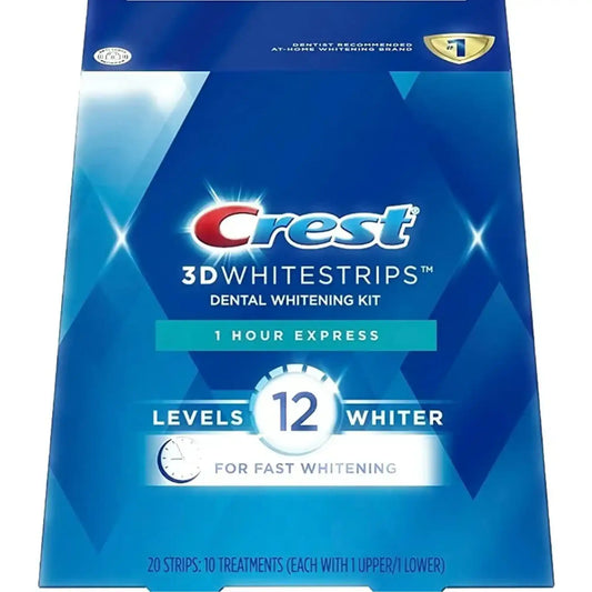 P&G - Crest 3D Whitestrips, 1 Hour Express, 12 Levels, 10ct/pk, 8pk/cs