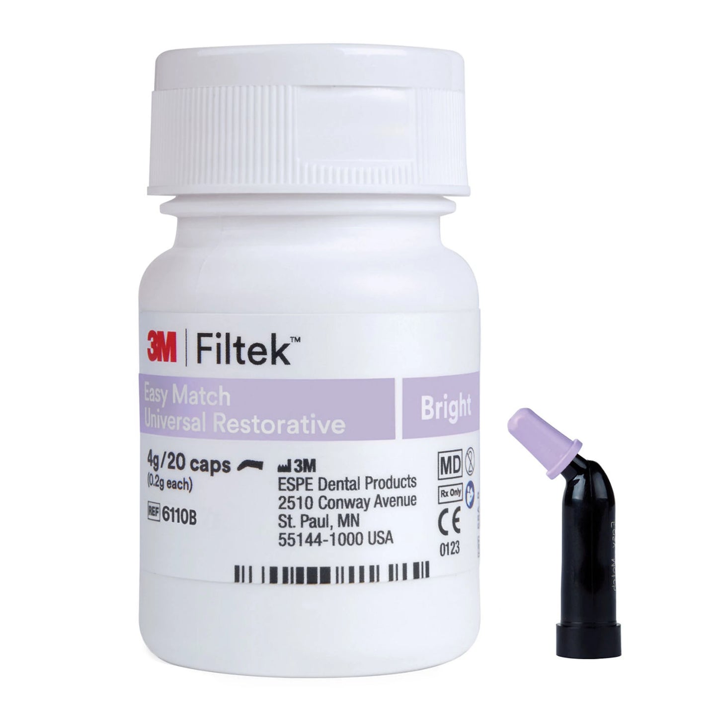 Filtek Easy Match Universal Restorative 0.2g Capsule 20/Pk Bright (6110B)