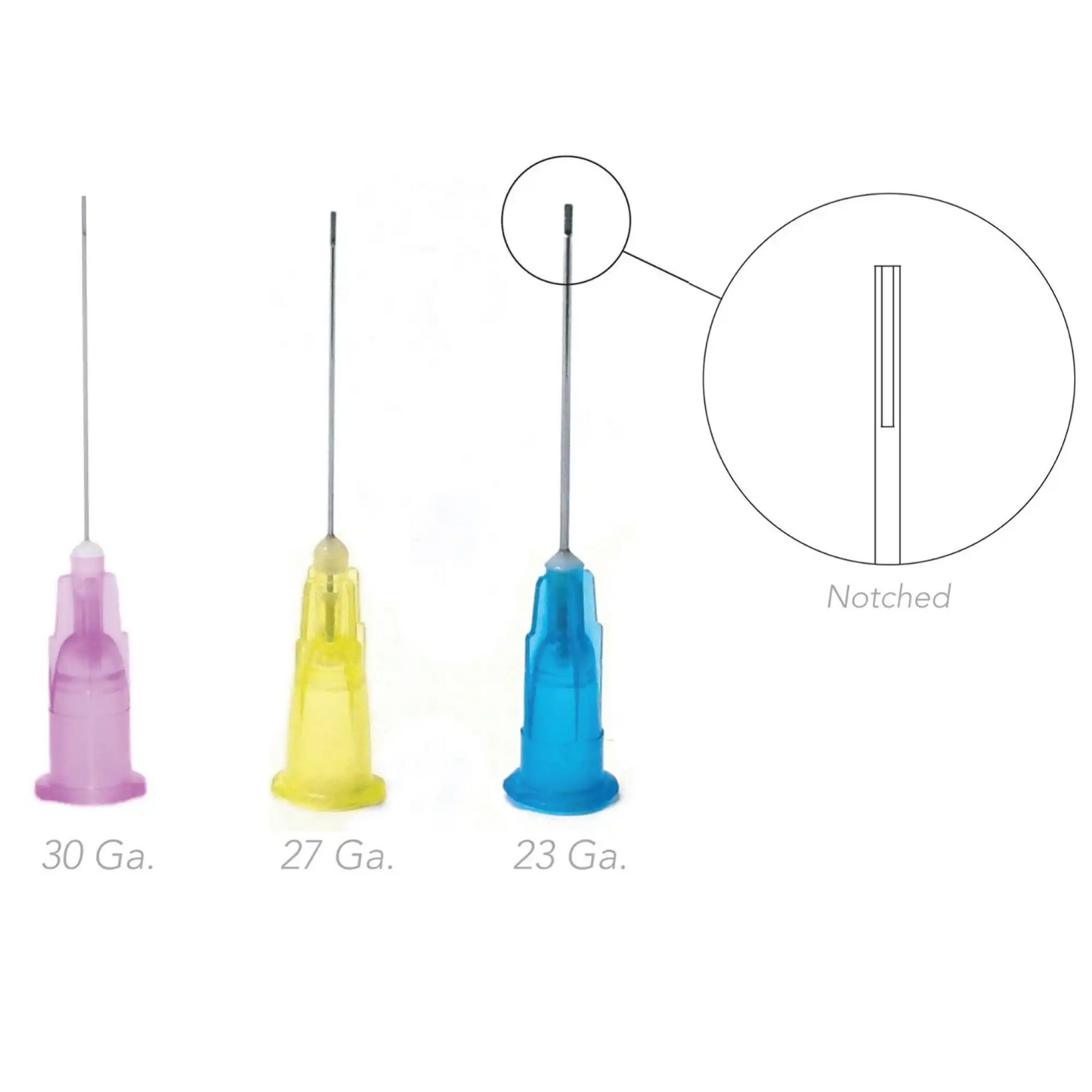Pac-Dent - Endo Irrigation Needles, Half-Cut, 27 Ga, Yellow, 100/Pk