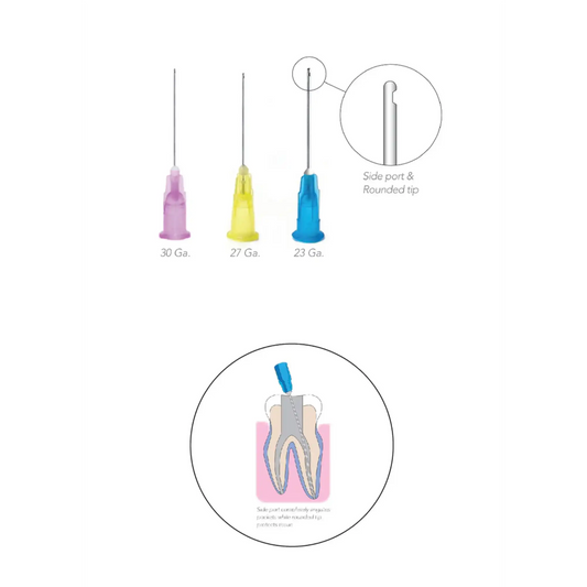 Pac-Dent - OptiProbe, Endo Irrigation Needles, Side-Vent, 27 Ga, Yellow, 100/Pk