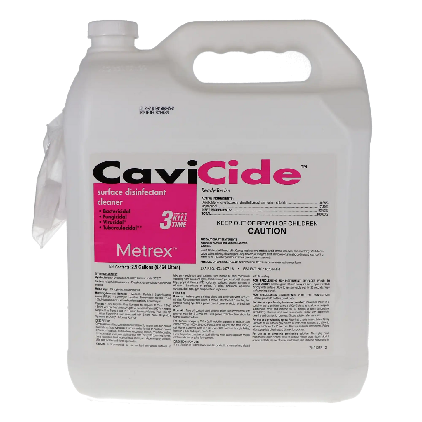 CaviCide Solution Disinfectant Refill 2.5 Gallon (1 Pc)