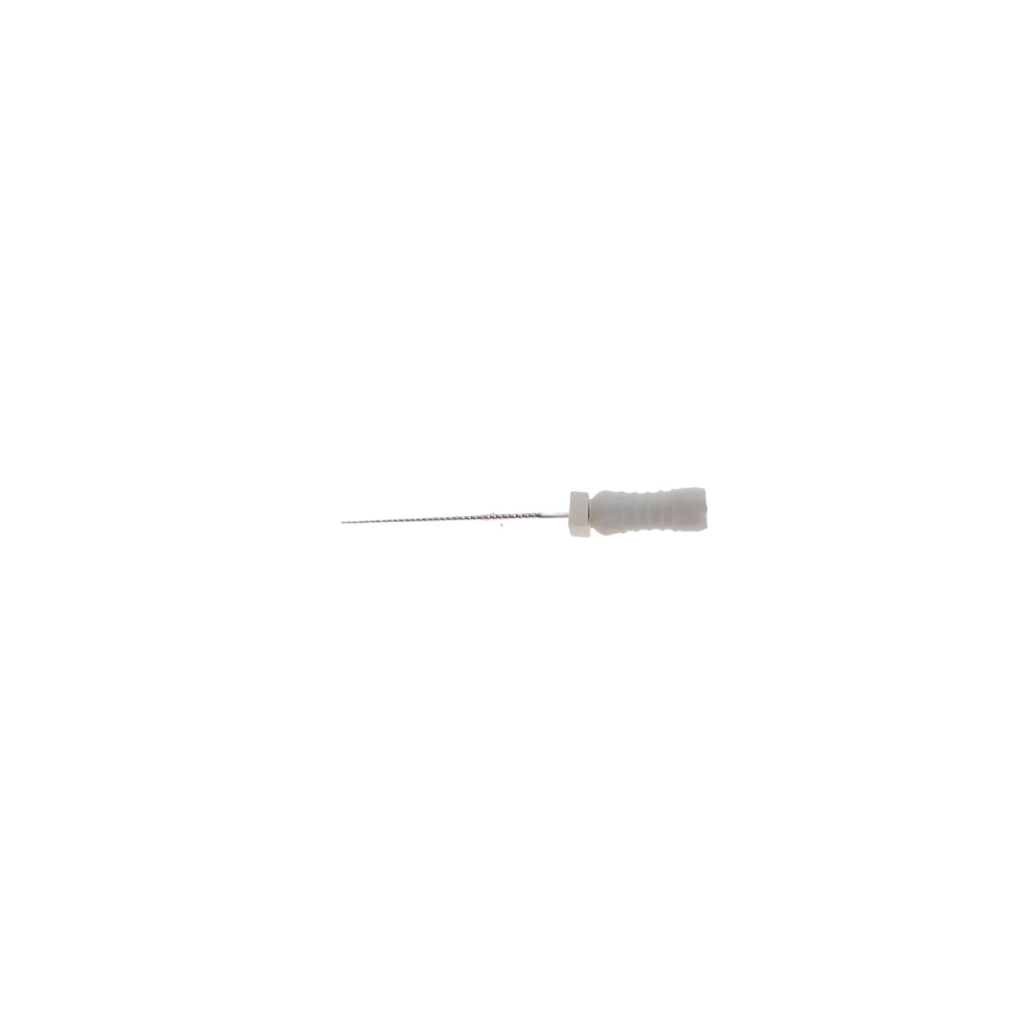 Stainless Steel K-File with Plastic Handle & Endo Stop, 21 mm, 0.02 Taper, # 15, White, 6/Pk, MK2115