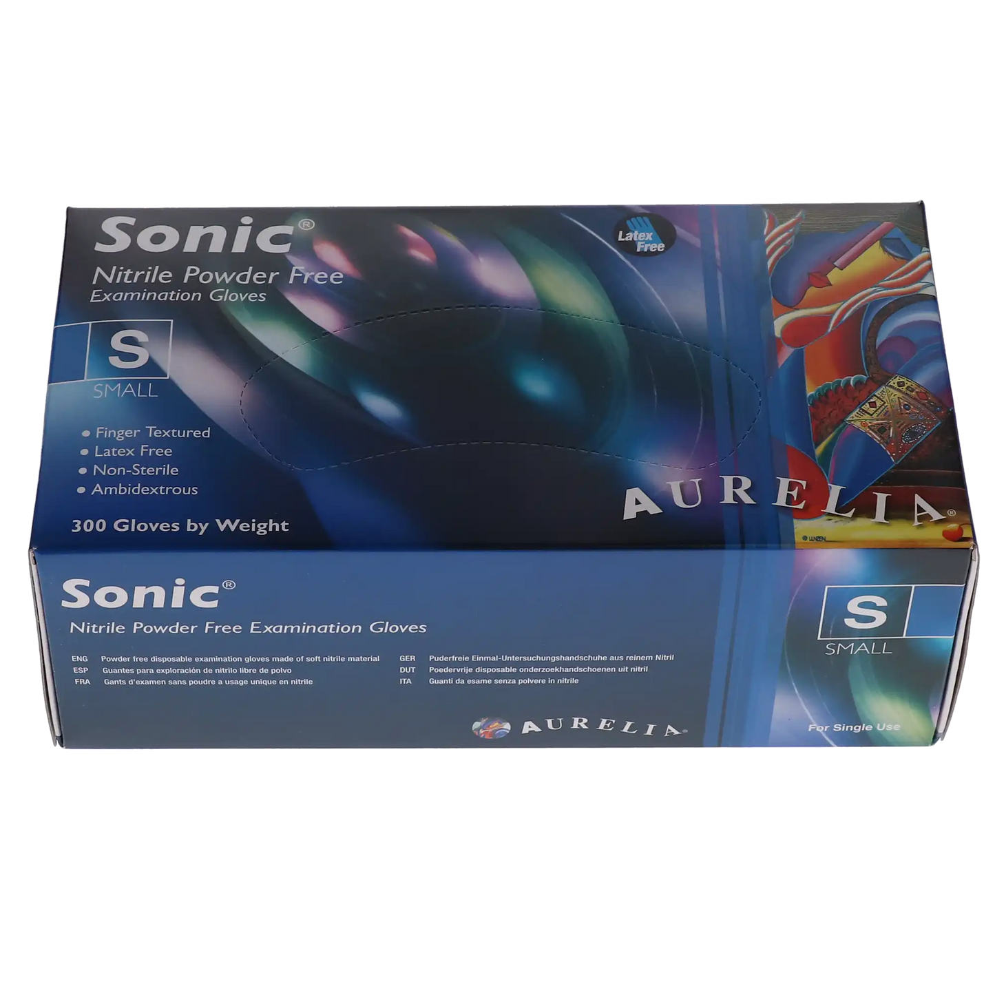 Aurelia Sonic Indigo Nitrile Gloves Small 300/Box