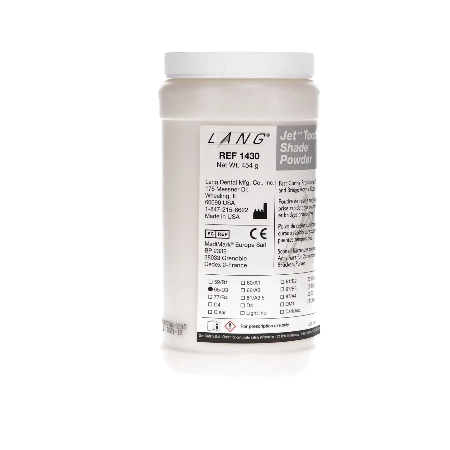 Jet Tooth Shade - Powder, 16oz - 65