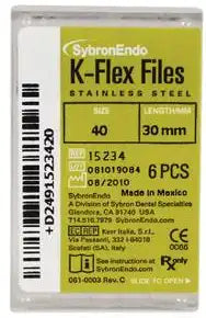 SybronEndo - K-Flex Files 30mm #40 6/Bx