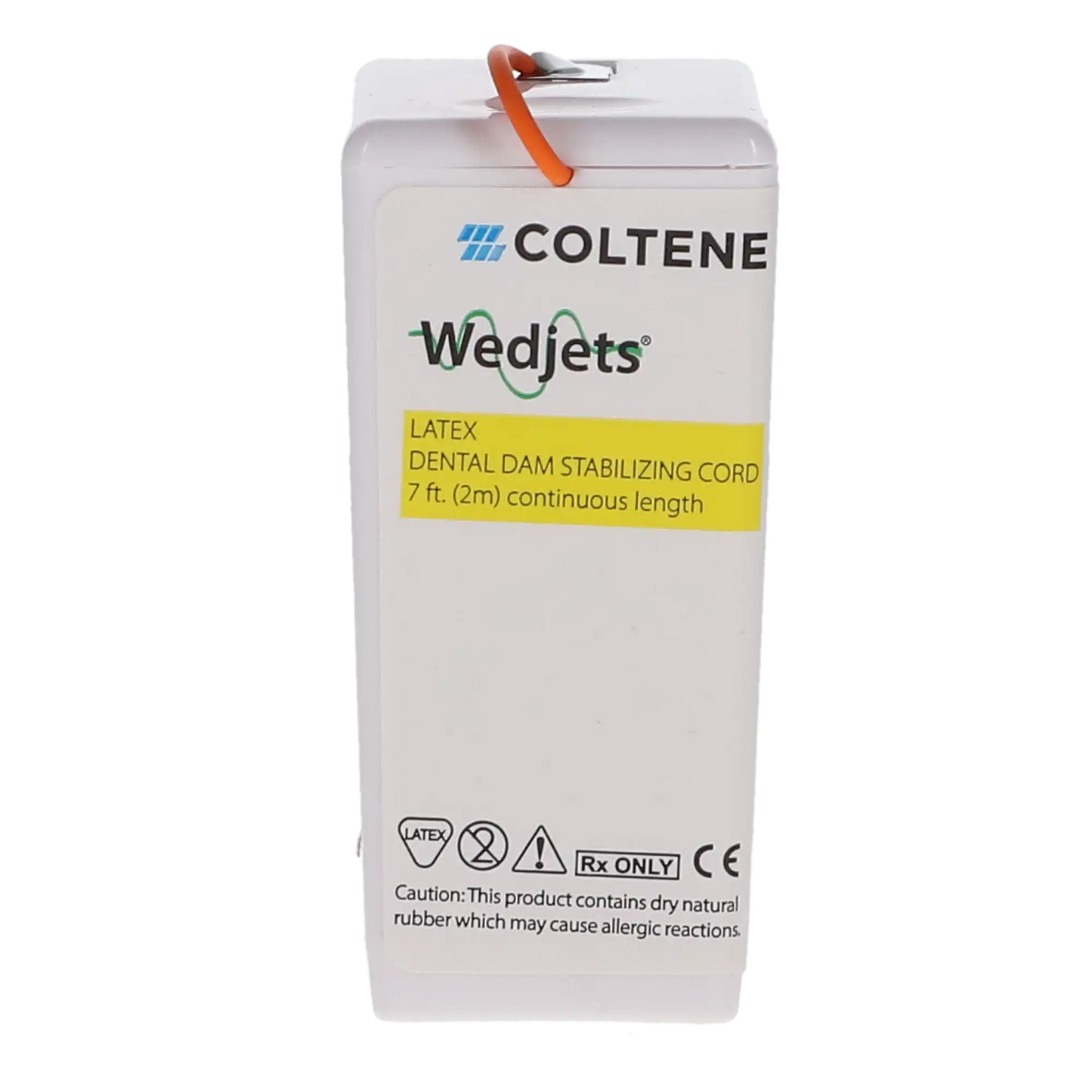 Coltene - Wedjets Dental Dam Stabilizing Cord - Latex, Large, Orange. Dispenser of 7 feet