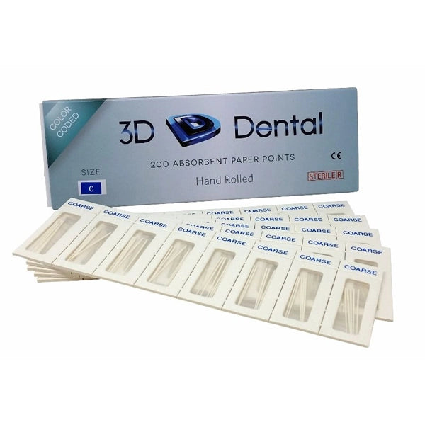 3D - Absorbent Paper Points Cell Pack Box/200 Medium