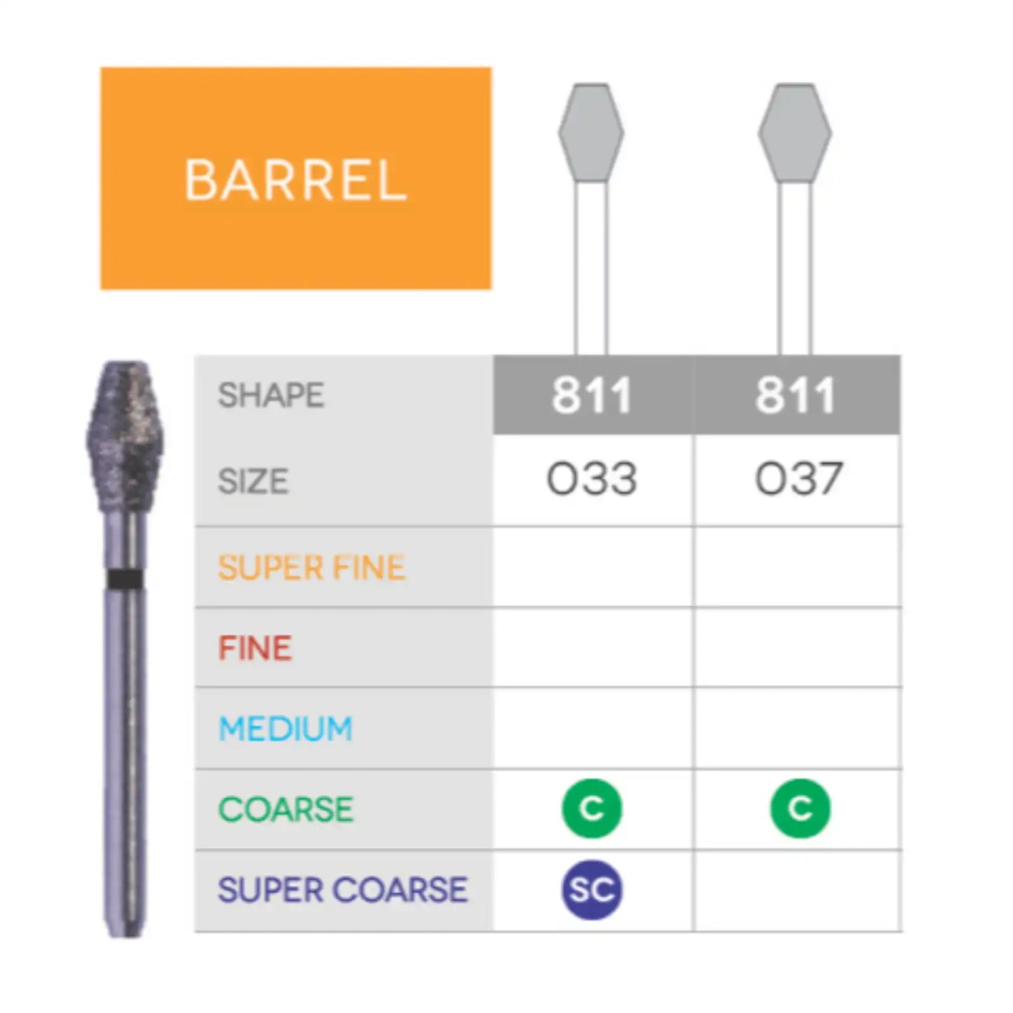 3D - Sabur - Barrel Diamonds 811-037C 10/Pk