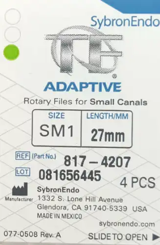 SybronEndo - TF Adaptive Files 27mm SM1 4/Pk