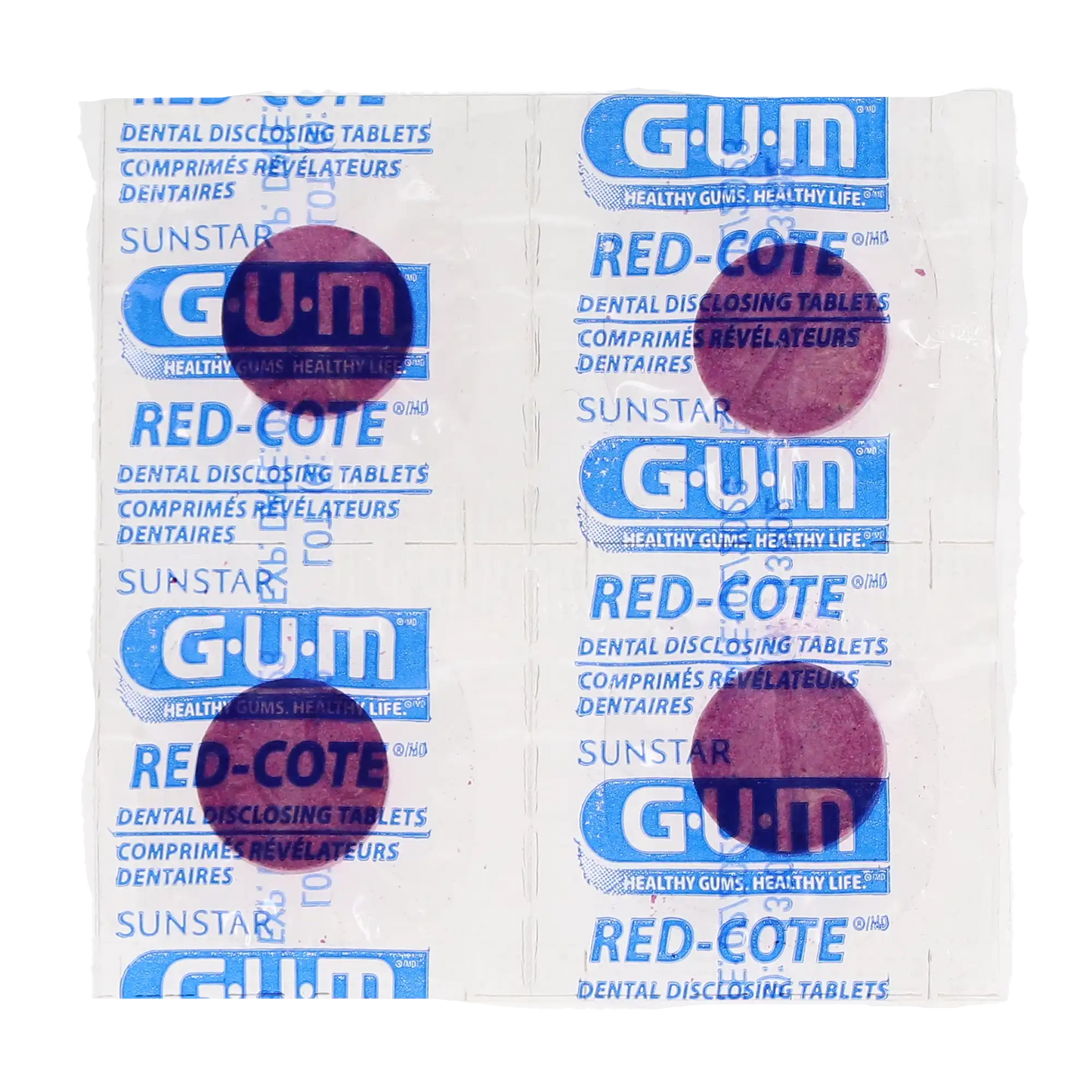 Sunstar Butler - Red-Cote Disclosing Tabs Cello Pk 248/Bx