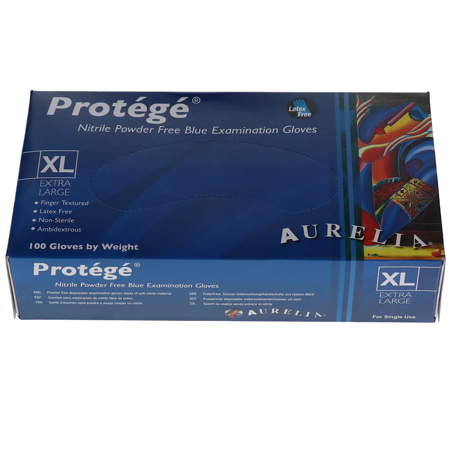 Aurelia Protege Blue Nitrile Gloves X-Large 100/Bx