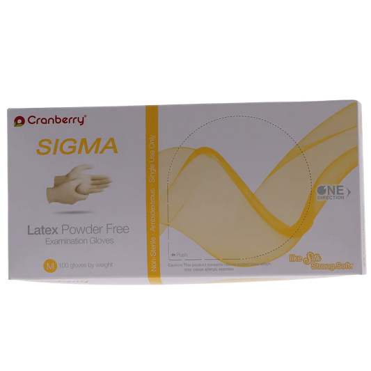 Cranberry - Cranberry Sigma PF Latex Glove Medium 100/Bx
