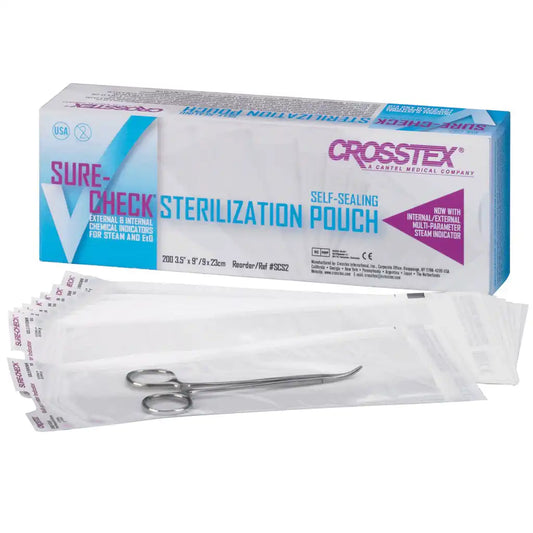 Crosstex - Sure-Check Sterilization Pouches 10.5" x 17" 100/bx
