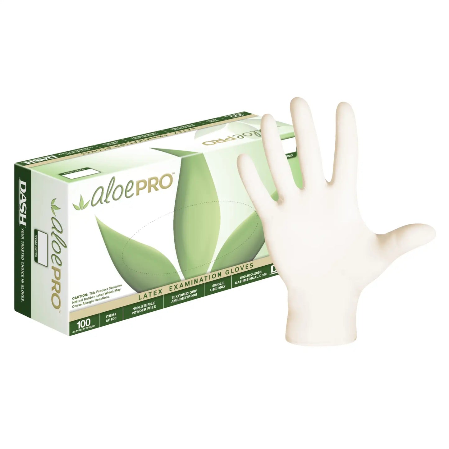 AloePRO PF Latex Glove M 100/Bx