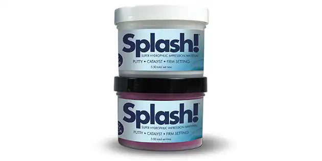 SPLASH! Half-Time Putty - 250ml jars- (2:45 Total Set Time)- 1/250ml Catalyst and 1/250ml Base